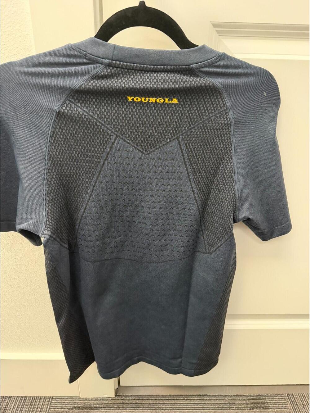 YoungLA- Mens Large Navy-Gold's Iron Legacy Compression Tees - Picture 2 of 5